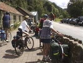A quick stop at the National Trust gift shop and ice cream parlour at Hunter's Inn, Trentishoe, 19 miles into the ride